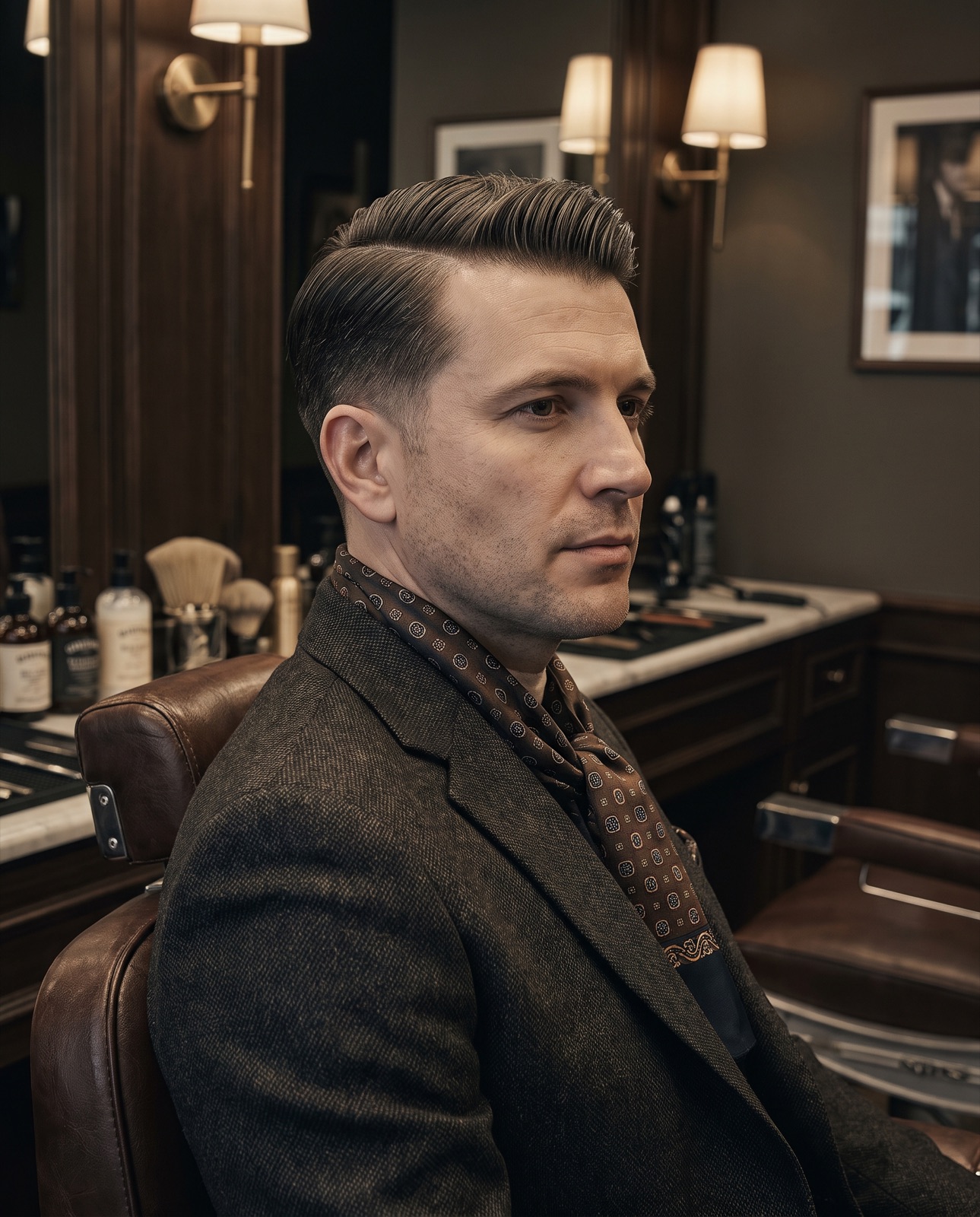 Klasik side part erkek saç modeli