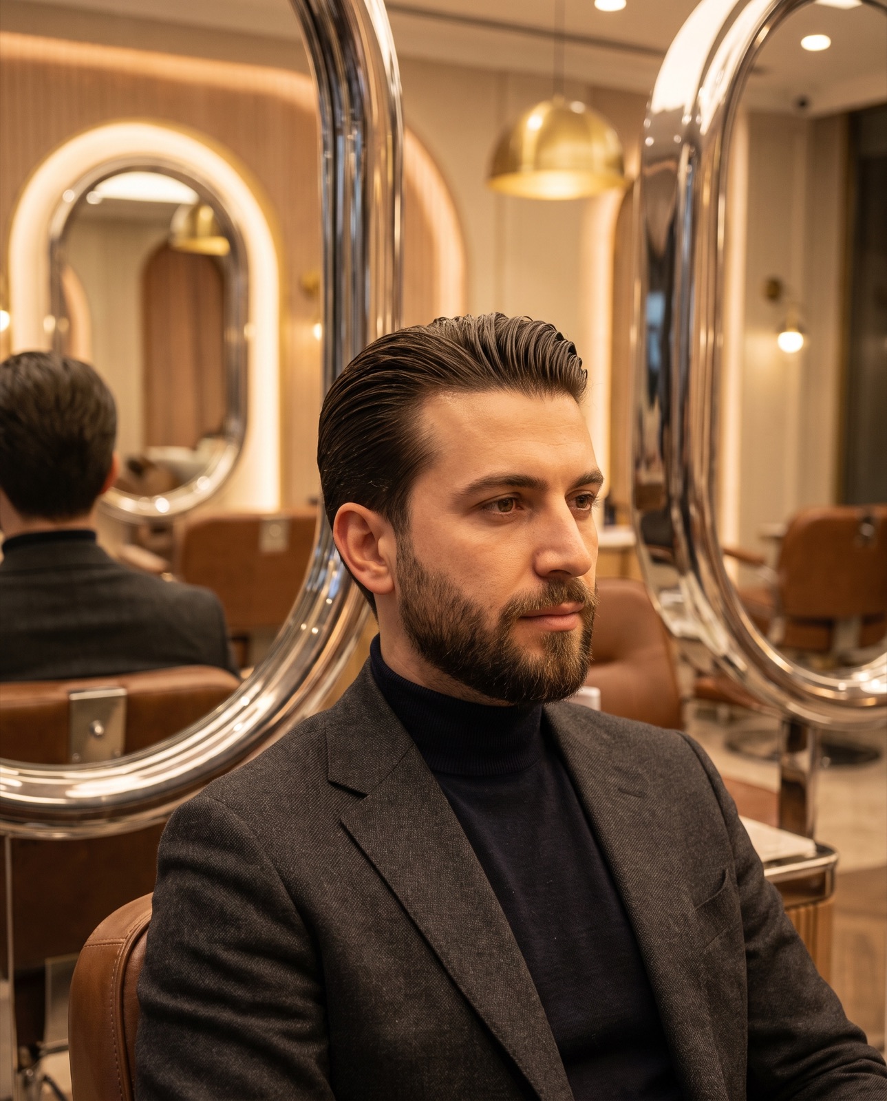 Slick back erkek saç modeli